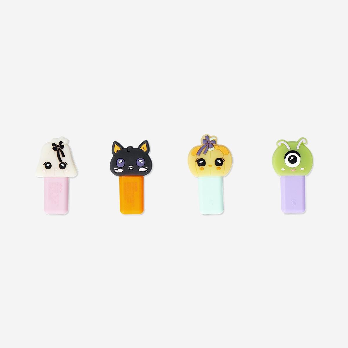 Multicolour Highlighters With Little Monsters - 4 Pcs