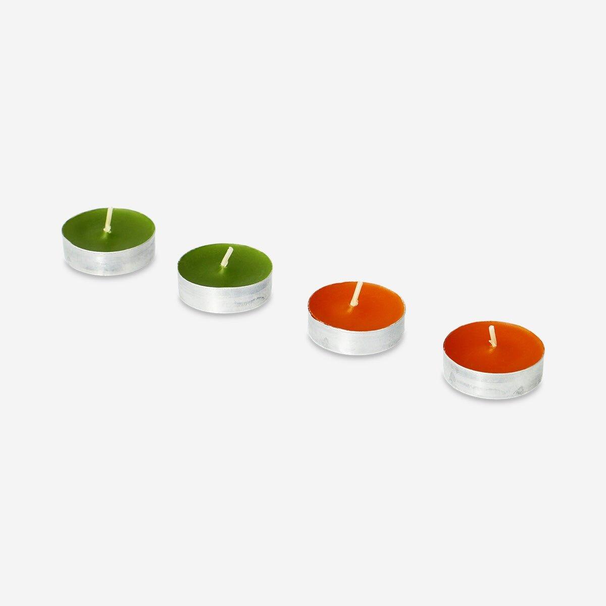 Multicolour 3 Colourway Tealight Candles - 18 Pcs
