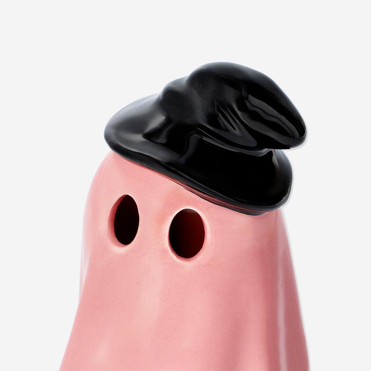 Pink Luminous Ghost With Hat - 13 Cm