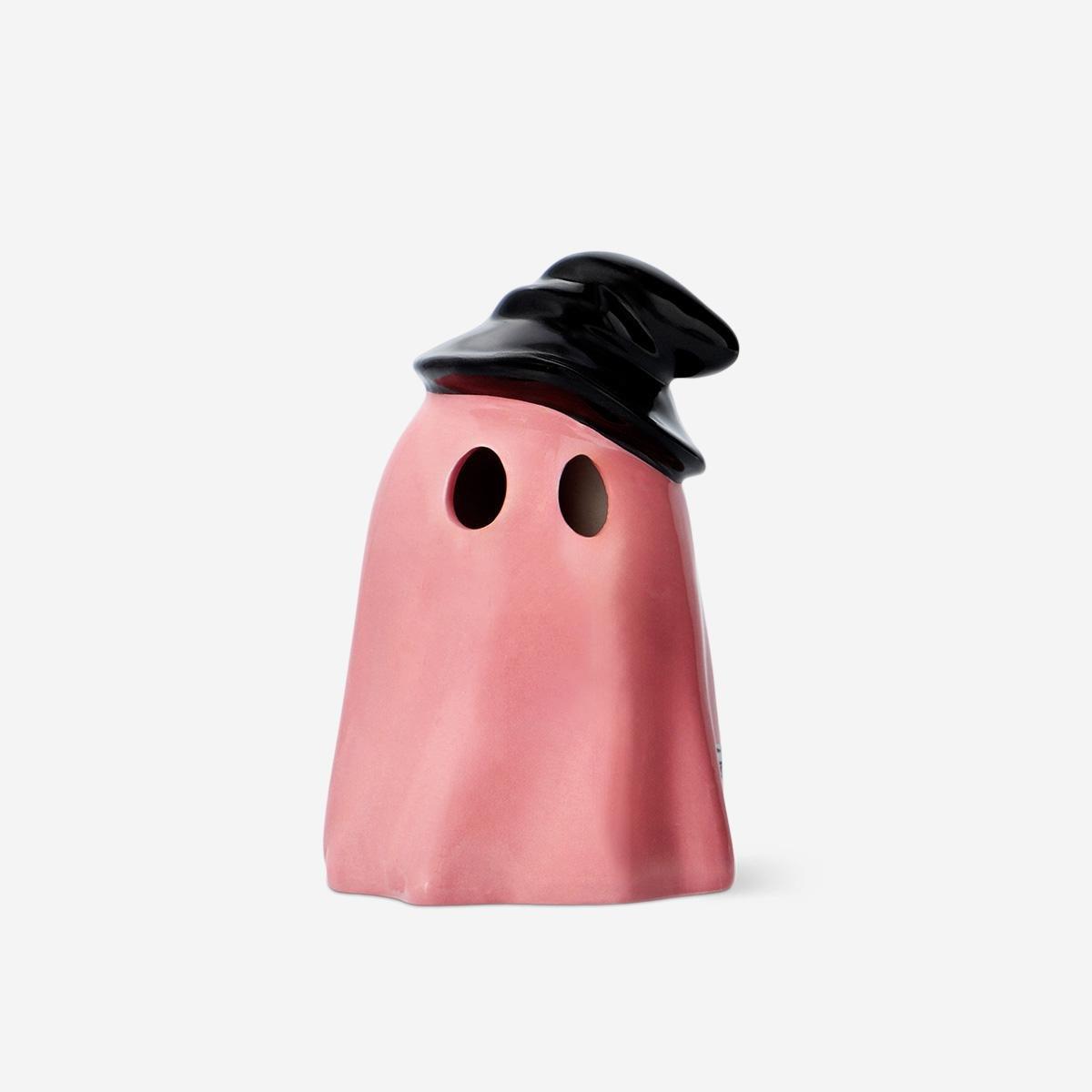Pink Luminous Ghost With Hat - 13 Cm