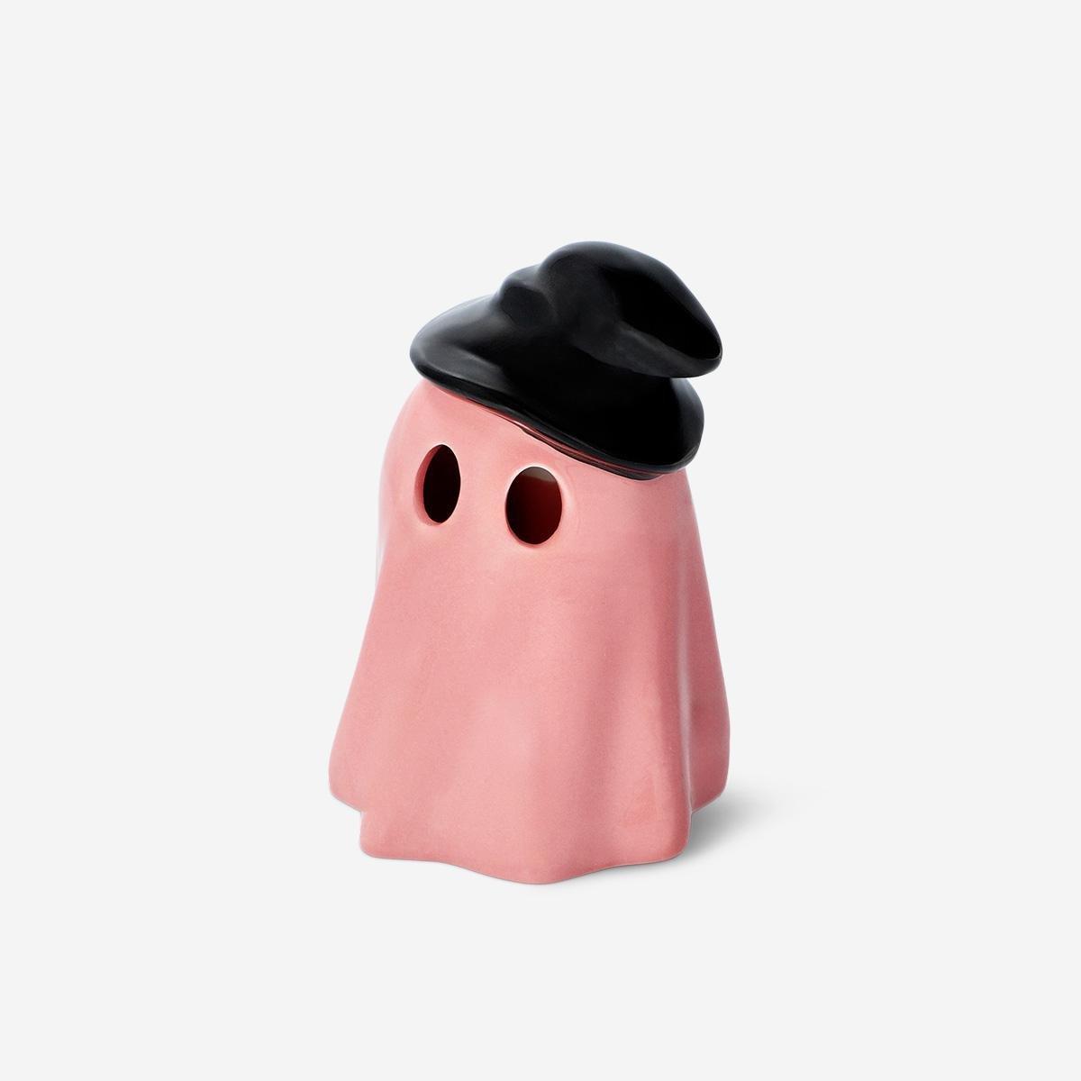 Pink Luminous Ghost With Hat - 13 Cm