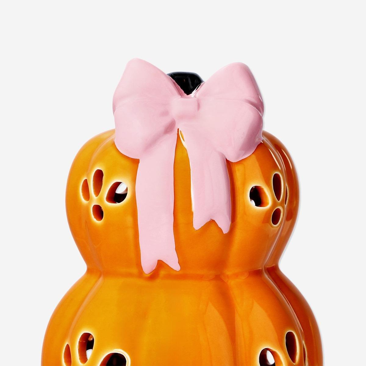 ORANGE     Luminous stacked pumpkins - 23 cm