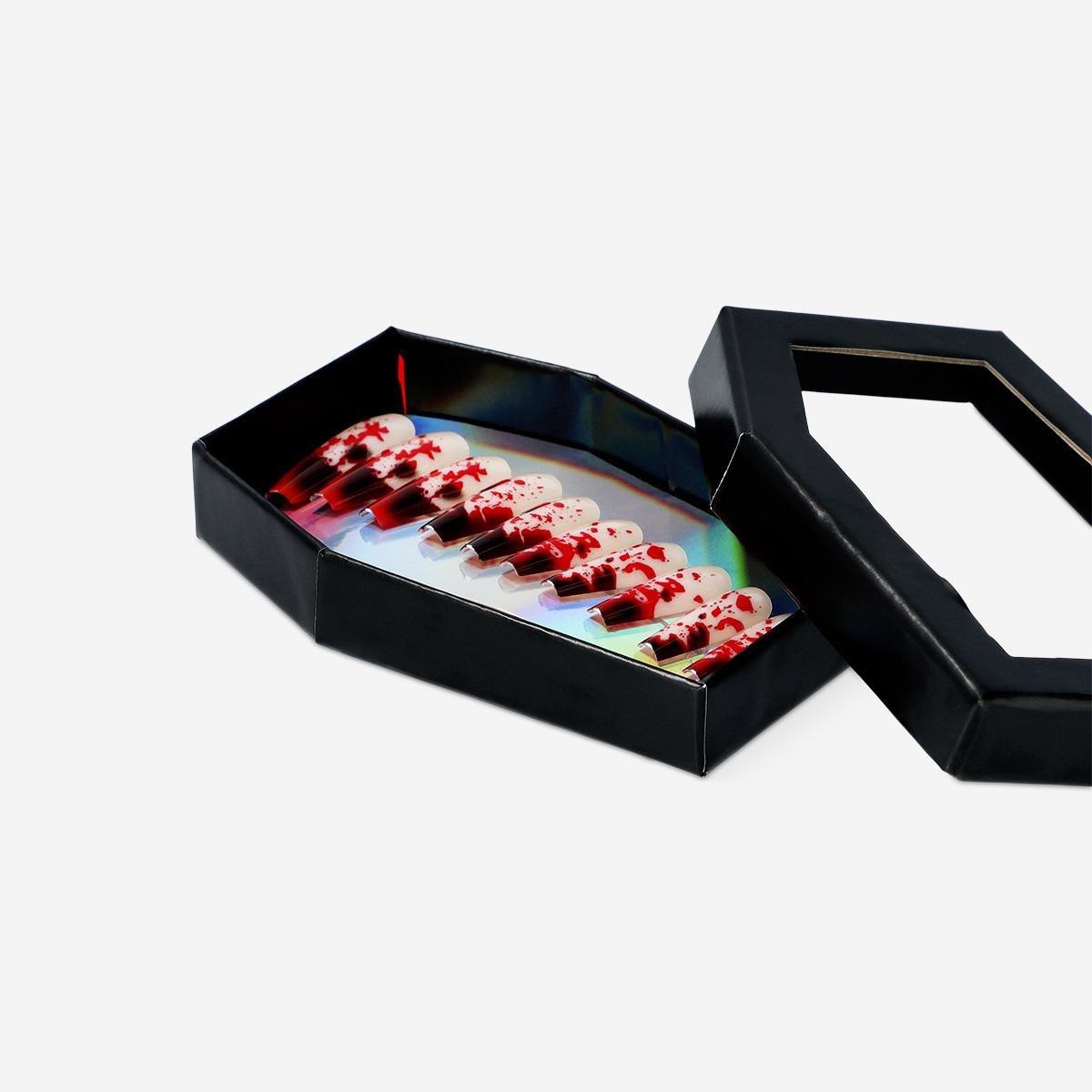 Red Blood Splatter Artificial Nails Set