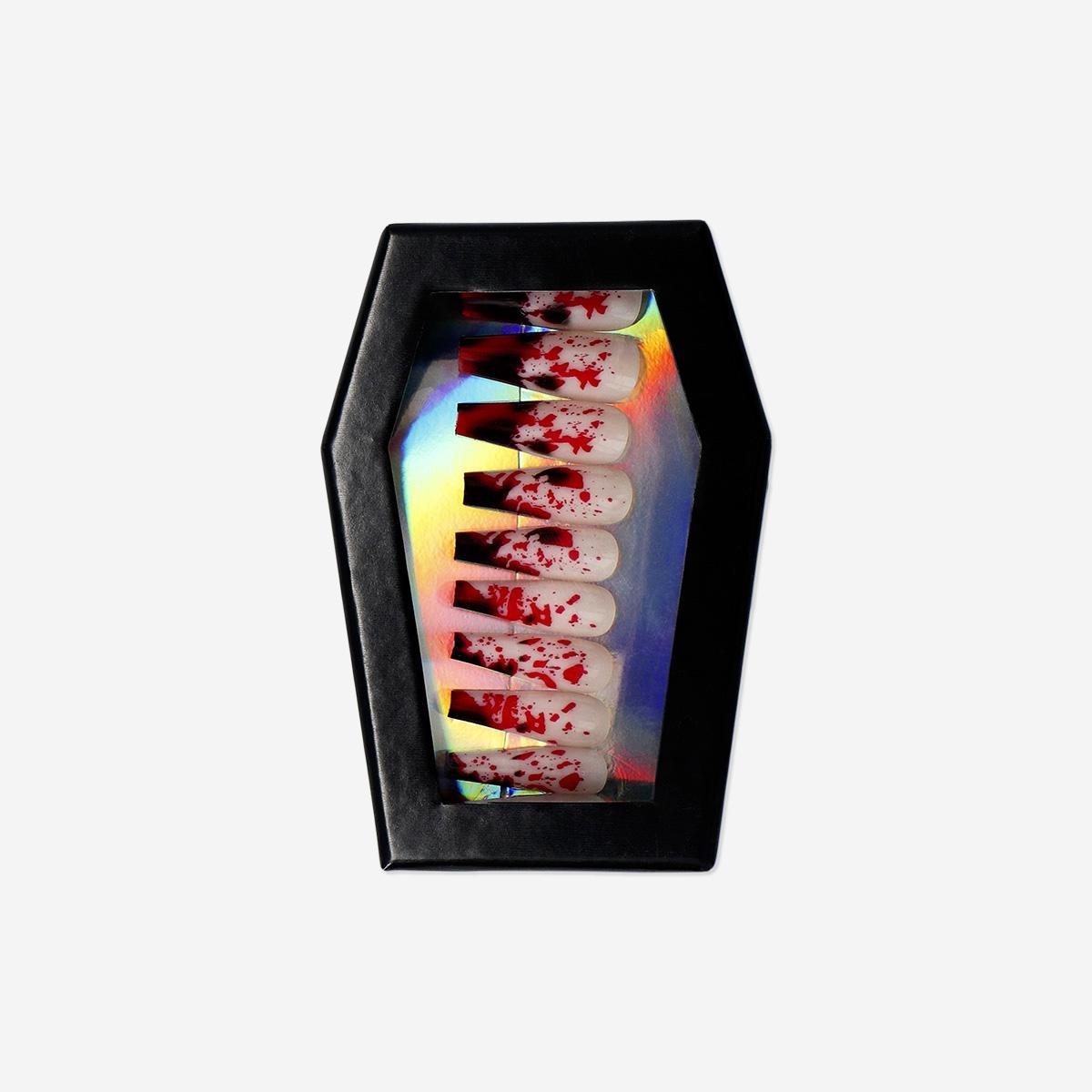 Red Blood Splatter Artificial Nails Set