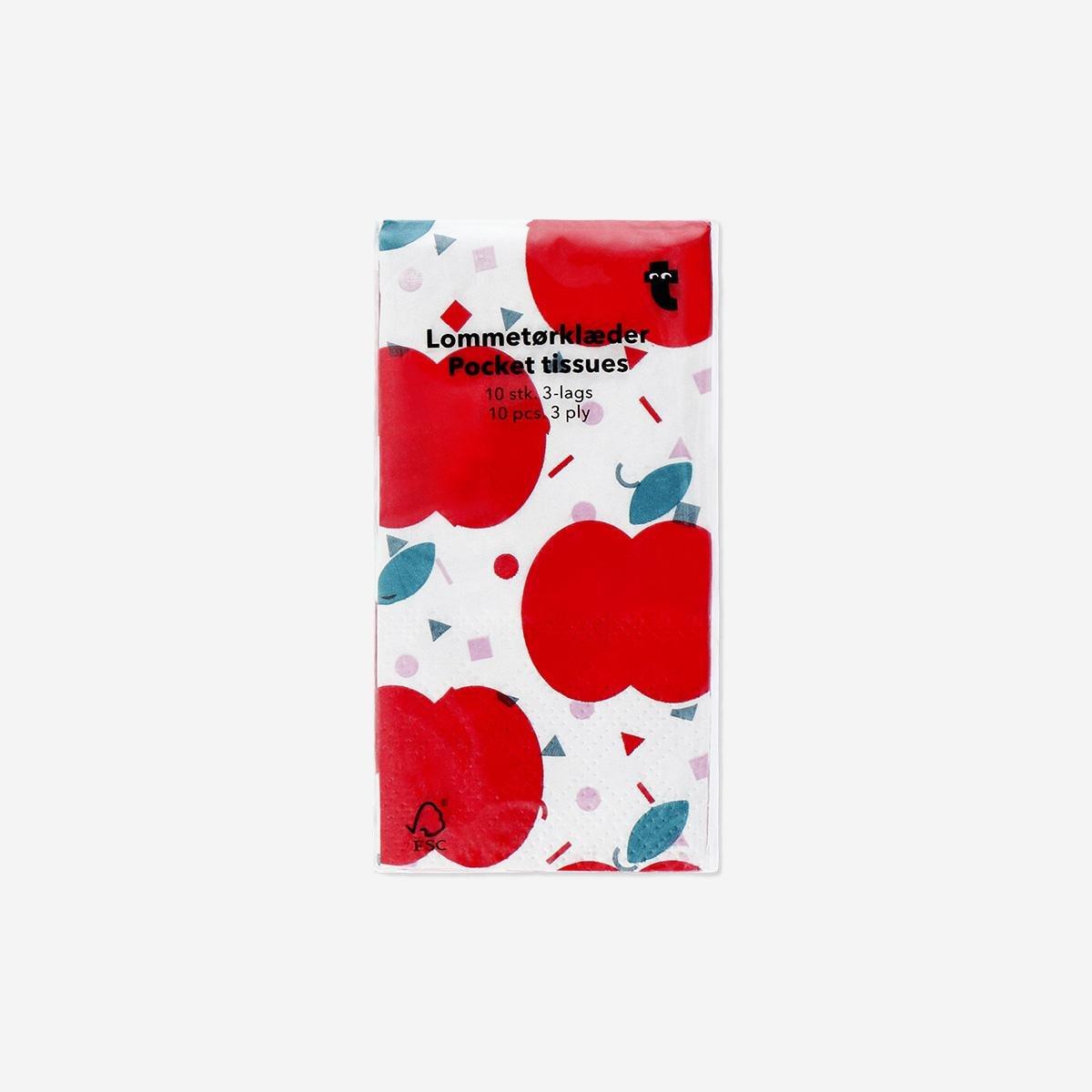 Multicolour Tissues With Apple Design - 10 Pcs