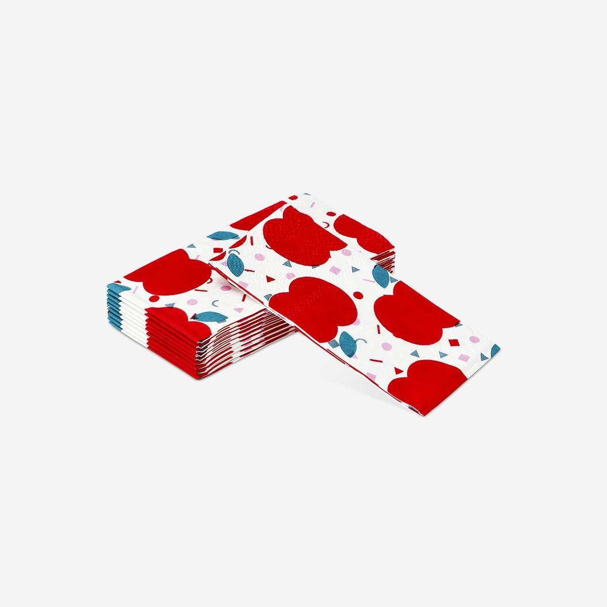 Multicolour Tissues With Apple Design - 10 Pcs