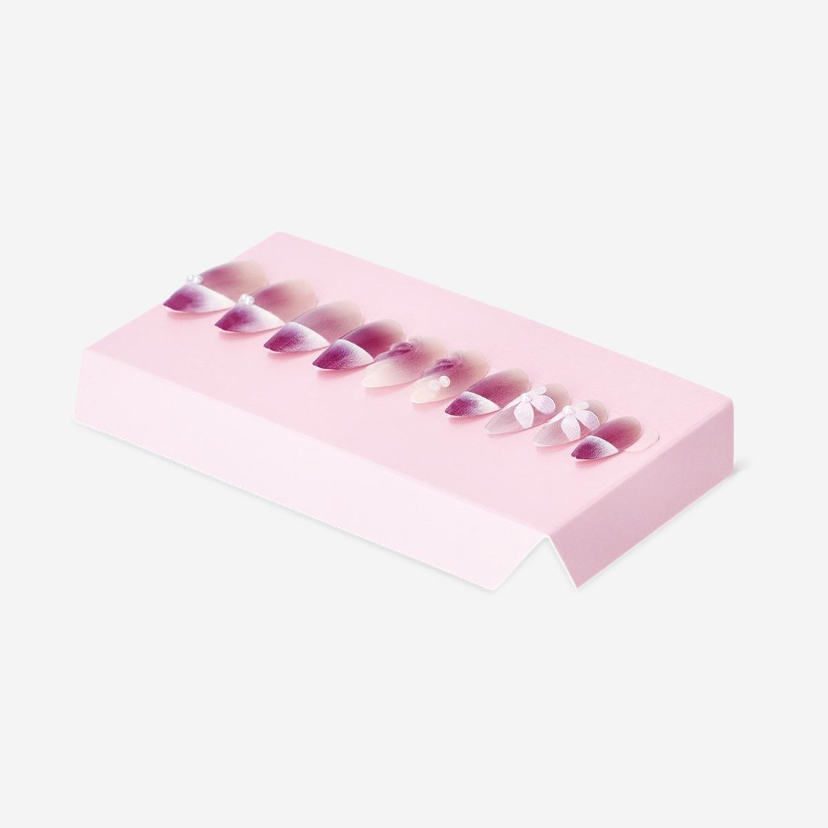 Multicolour Cute 3D Design Artificial Nails Set