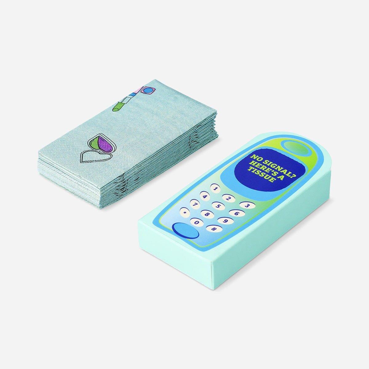 Multicolour Pocket Tissues As Retro Phone - 10 Pcs