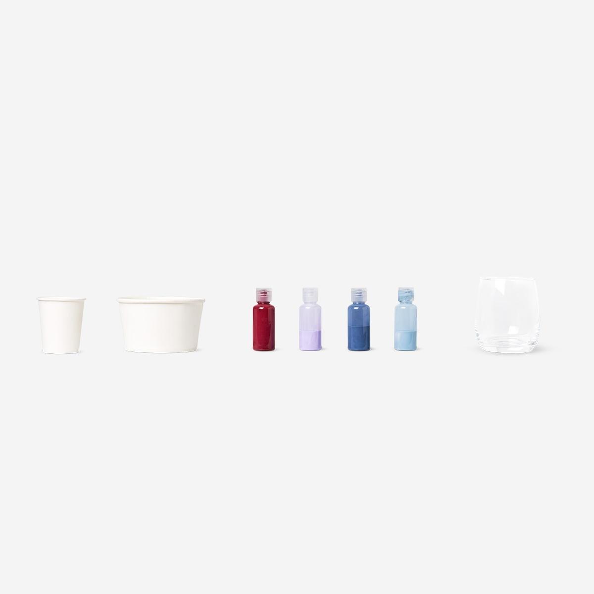 Multicolour Diy Marble Drinking Glass - 320 Ml