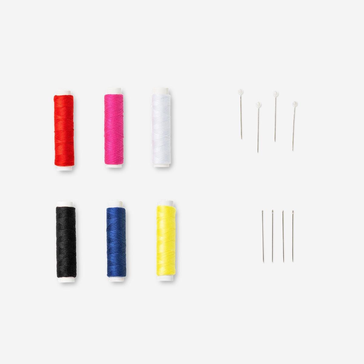 Multicolour Sewing Kit In Floral Bag