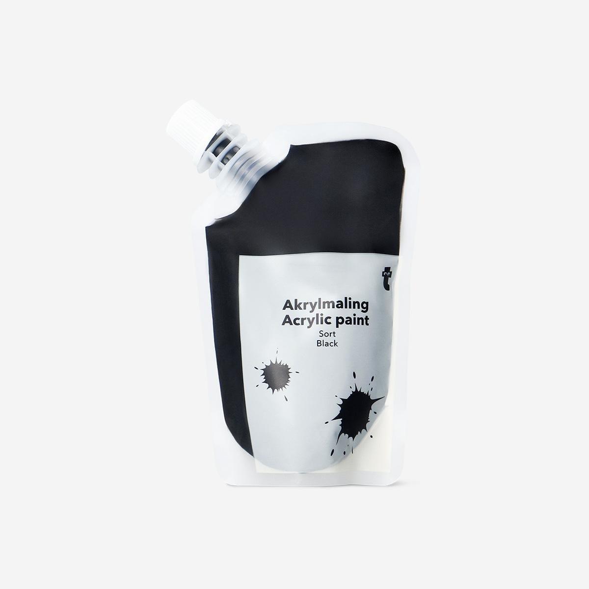 Black Acrylic Paint - 80 Ml