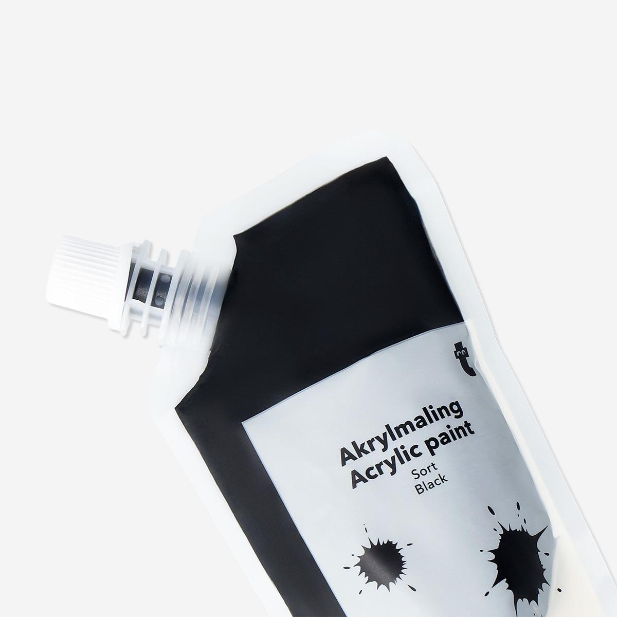 Black Acrylic Paint - 80 Ml