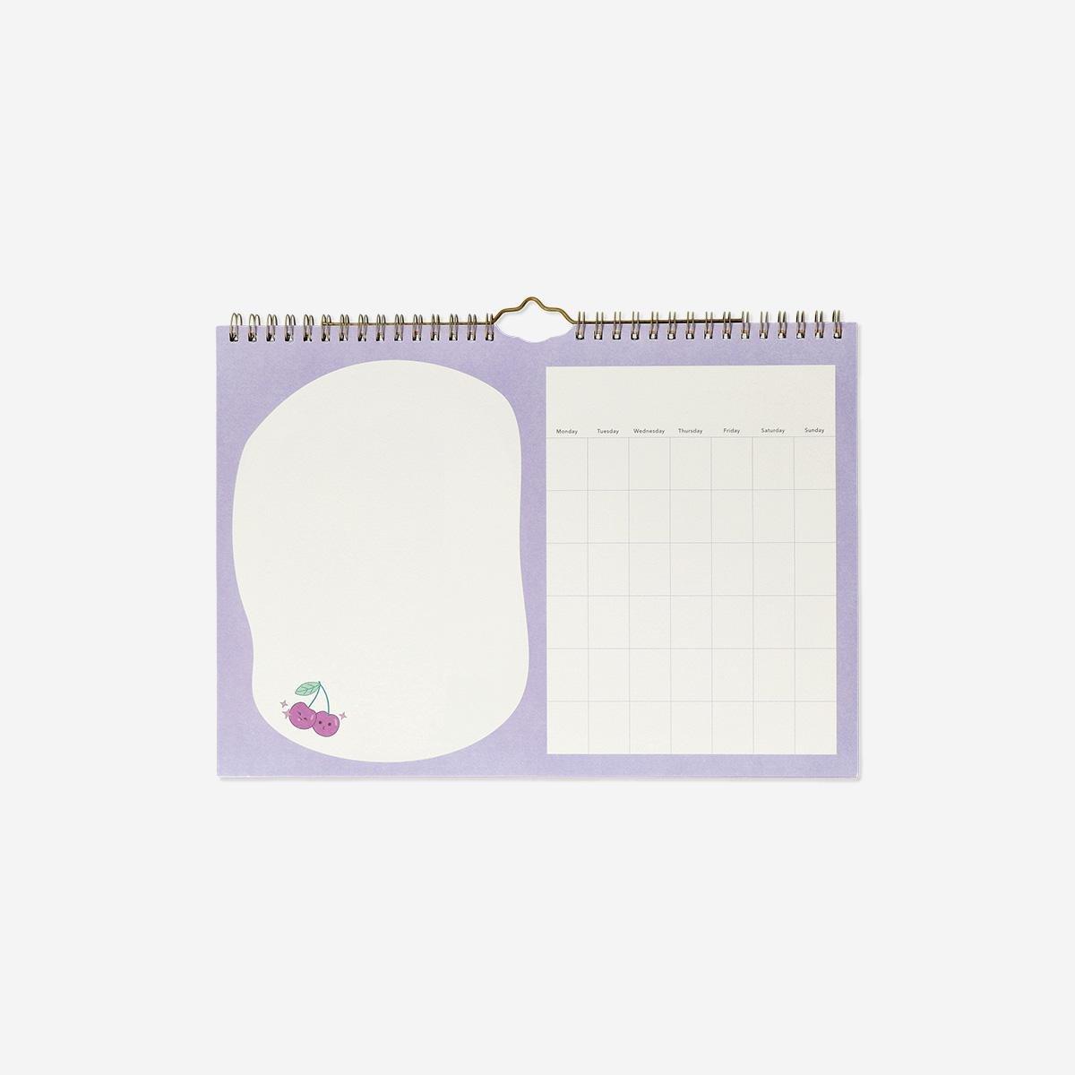 Multicolour Monthly Calendar For Drawings And Stickers