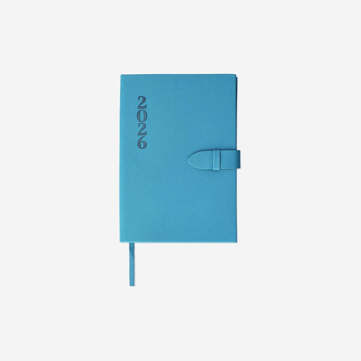Blue A5 Teal Daily Diary 2026 - English