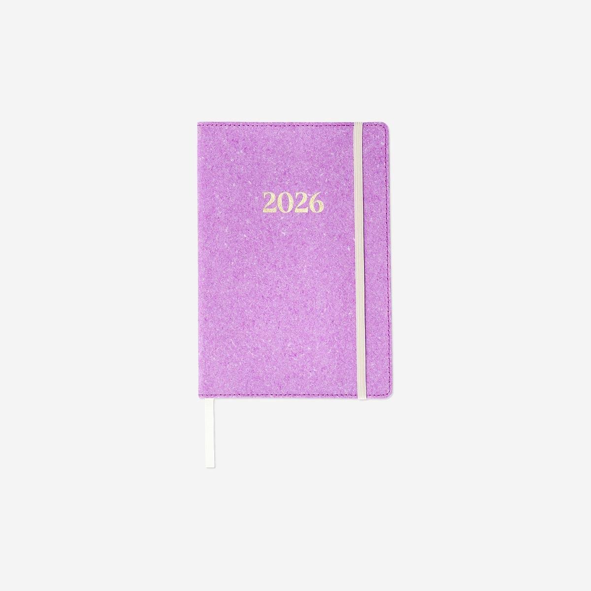 Purple A5 Purple Weekly Diary 2026 - English