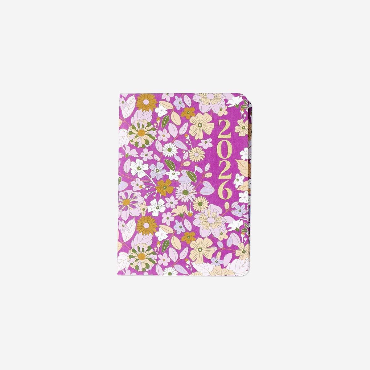 Multicolour A6 Floral Daily Diary 2026 - English