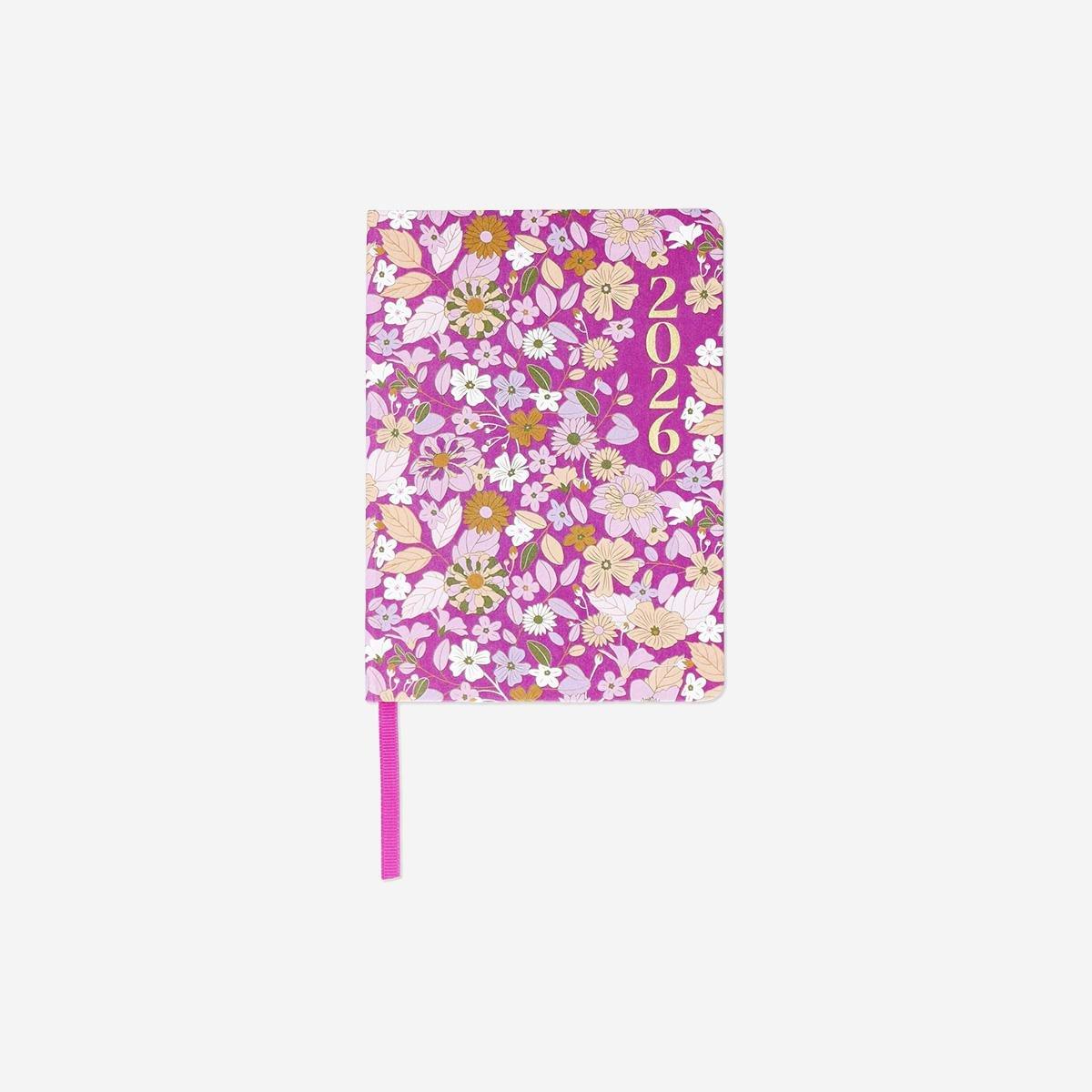 Multicolour B6 Floral Weekly Diary 2026 - English