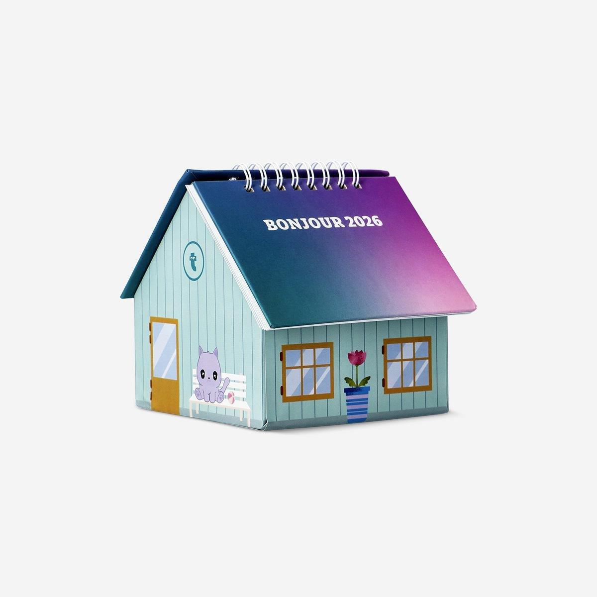 Multicolour Desk Calendar As A House