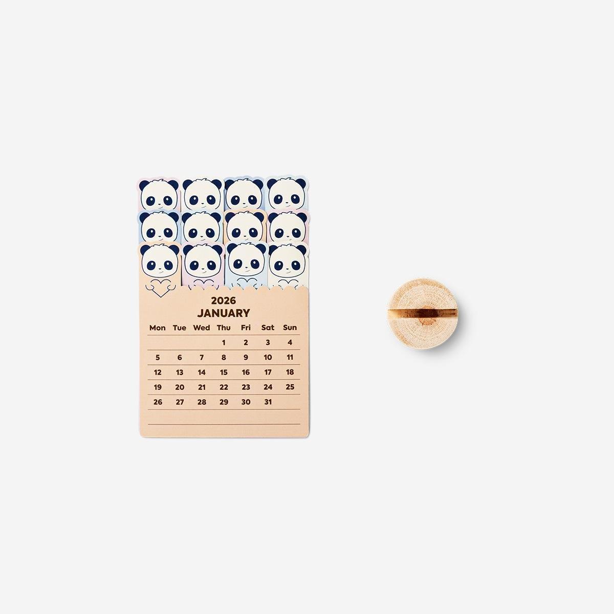Multicolour Monthly Desk Calendar With Pandas