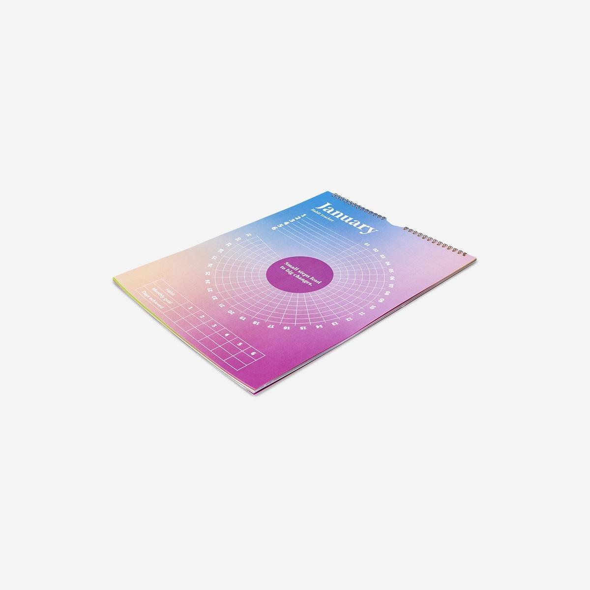 Multicolour Gradient Planner Pad For Wall