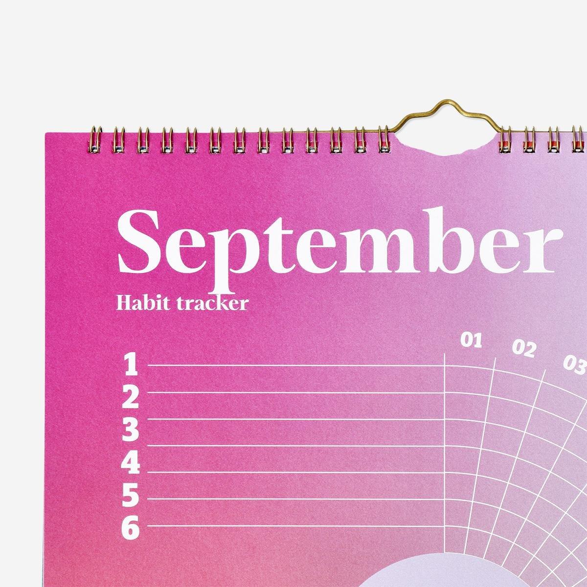 Multicolour Gradient Planner Pad For Wall
