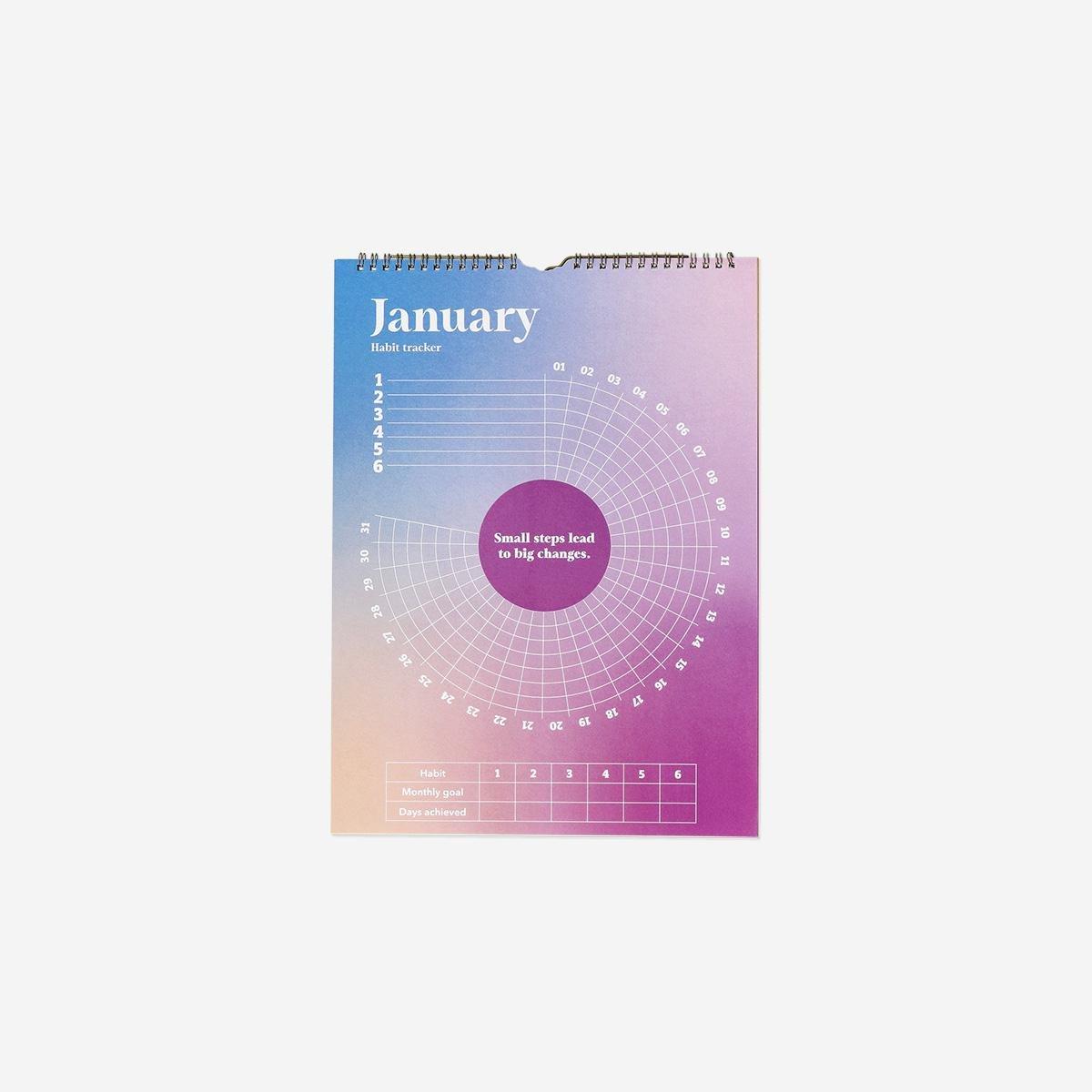 Multicolour Gradient Planner Pad For Wall