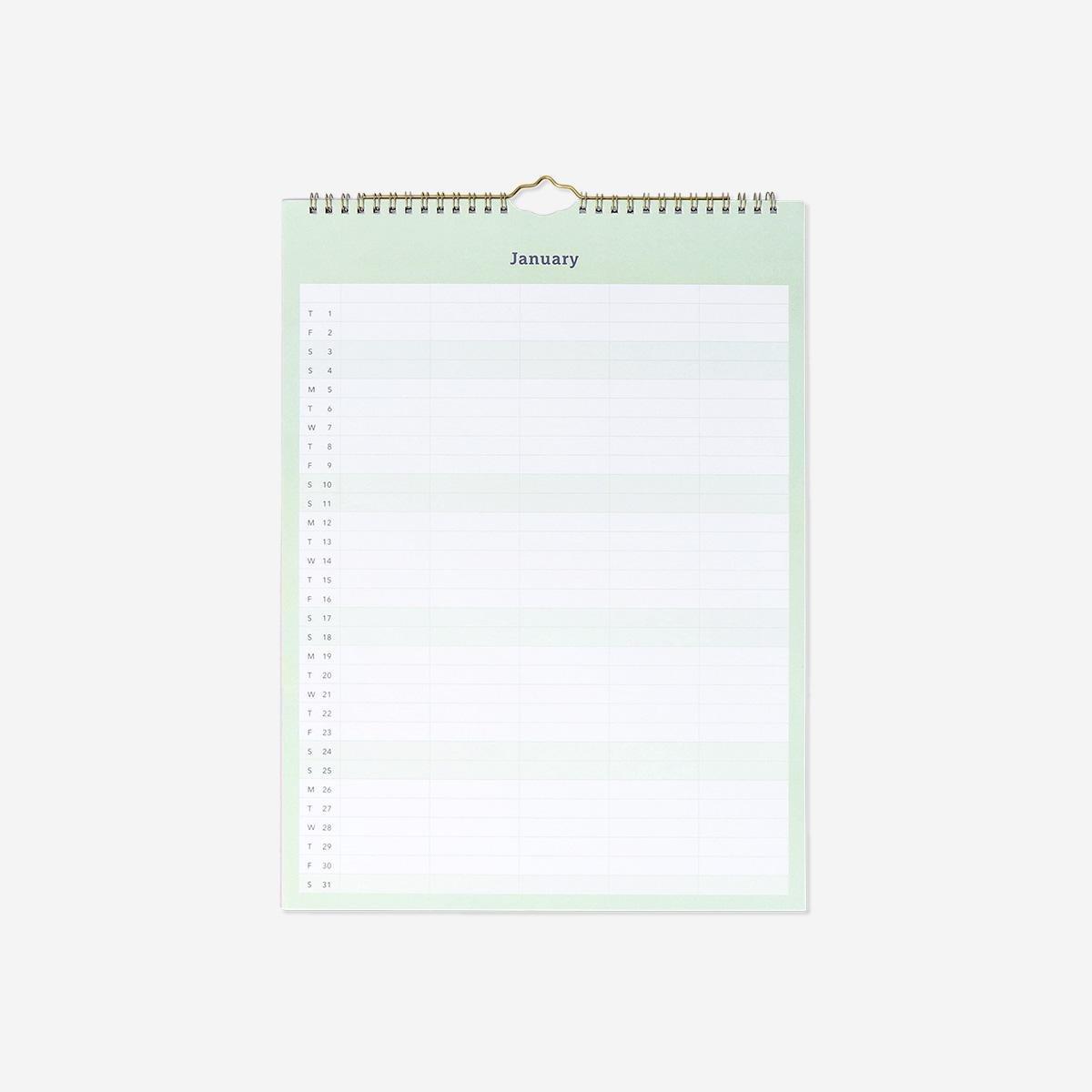 Multicolour Family Planner For Hanging With Stickers - English