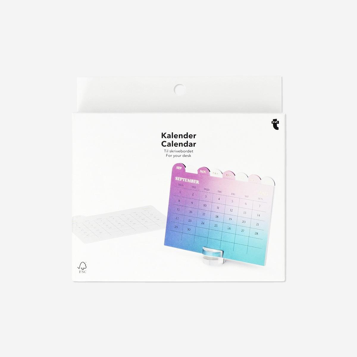 Multicolour Desk Calendar Sept. 2025 To 2026 - English