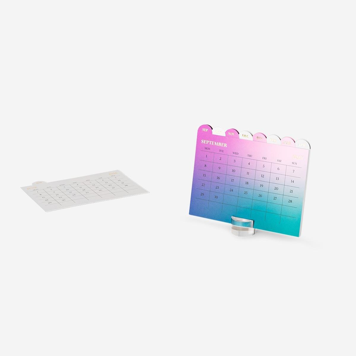 Multicolour Desk Calendar Sept. 2025 To 2026 - English