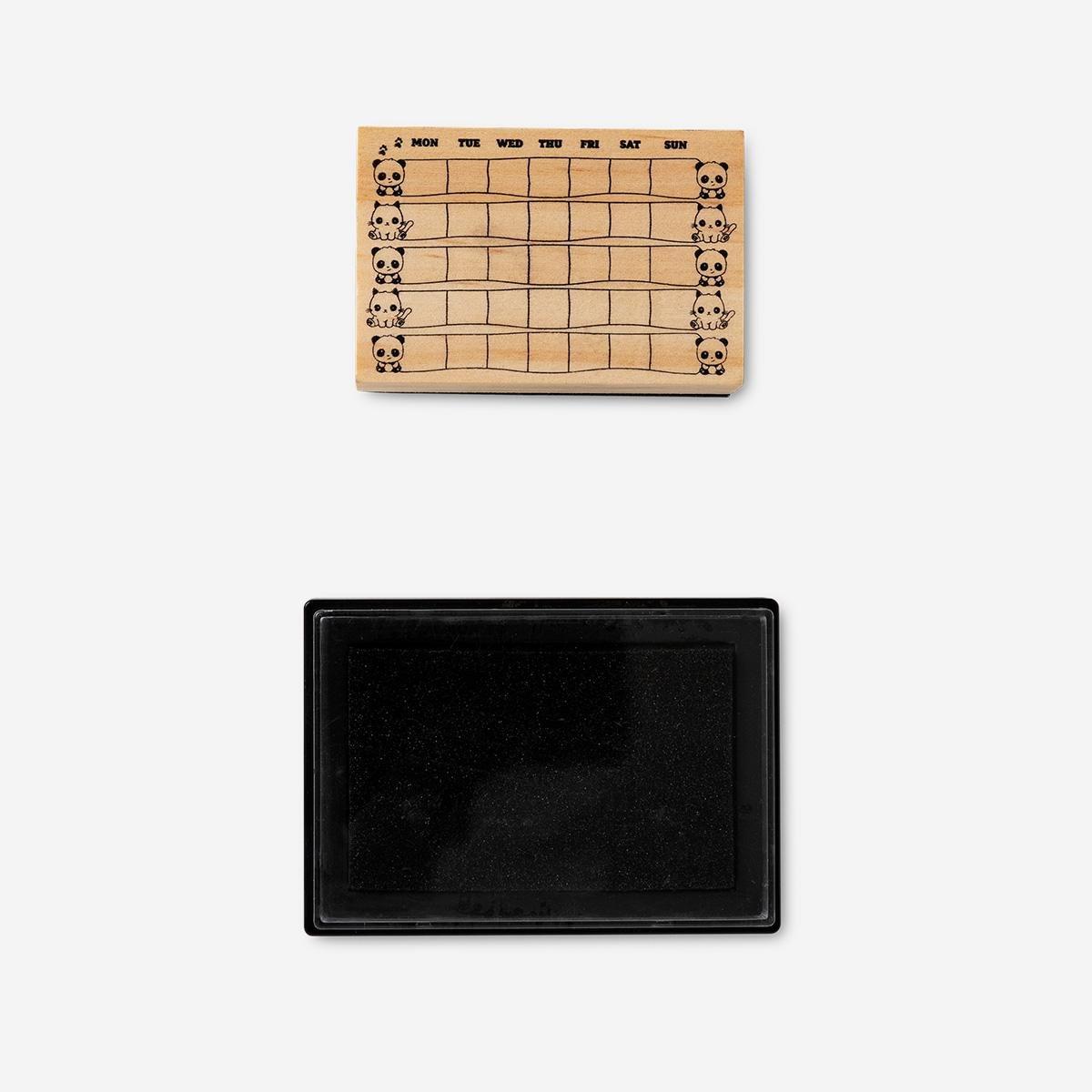 Multicolour Weekly Panda Planning Stamps