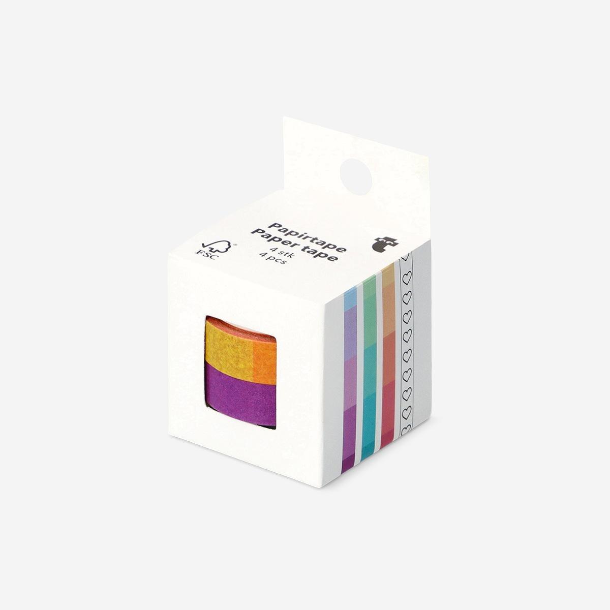 Multicolour Colourful Paper Tape - 4 Pcs