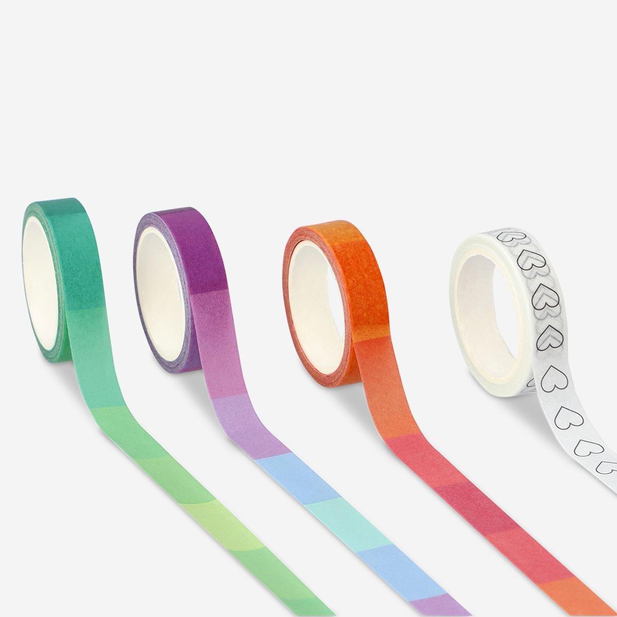 Multicolour Colourful Paper Tape - 4 Pcs