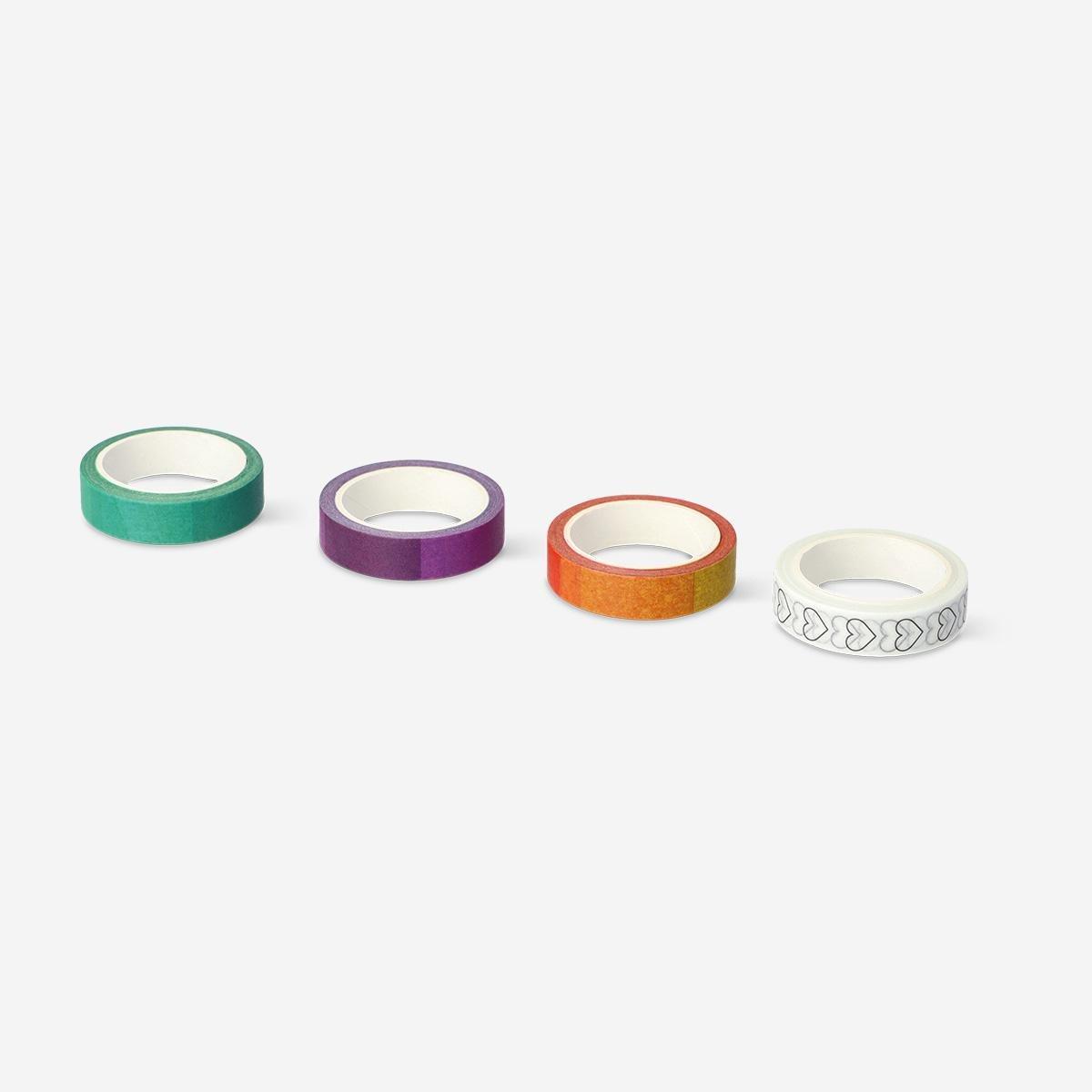 Multicolour Colourful Paper Tape - 4 Pcs