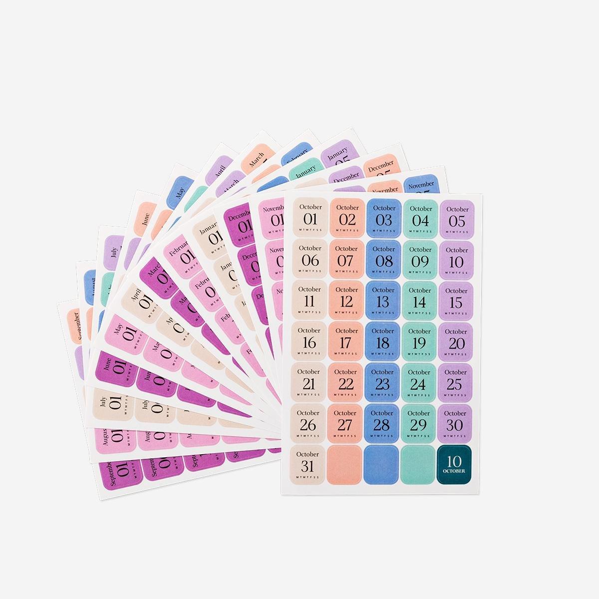 Multicolour Daily Stickers 365 Days