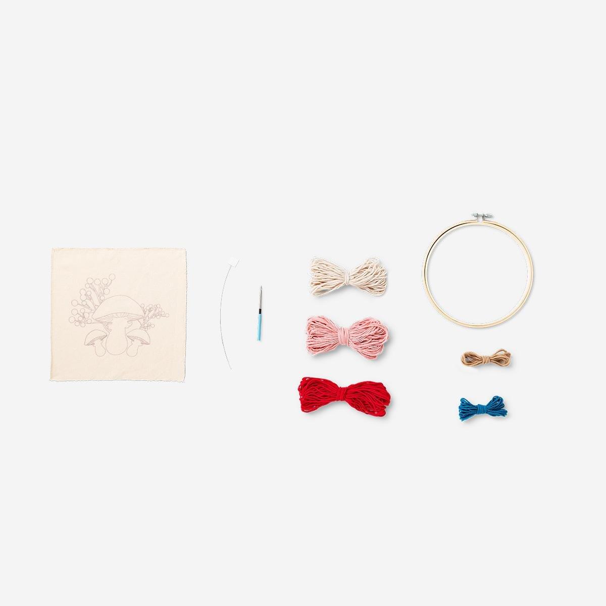 Multicolour Diy Mushroom Punch Needle Set