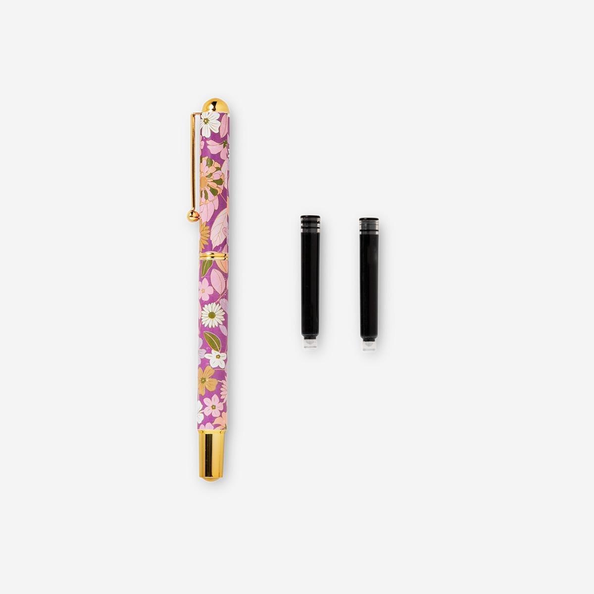 Multicolour Floral Fountain Pen