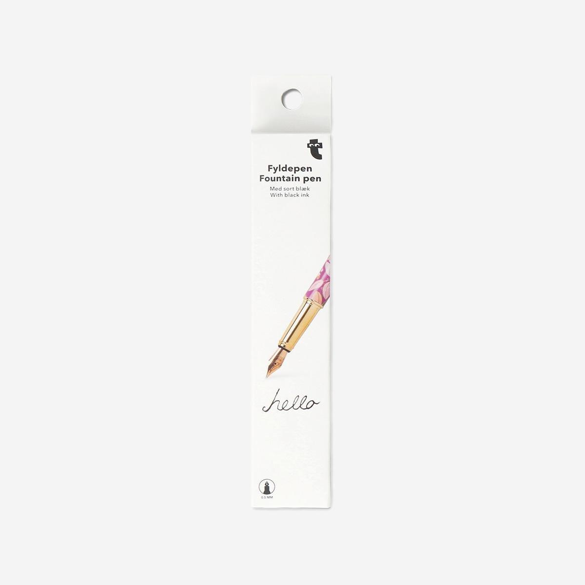 Multicolour Floral Fountain Pen