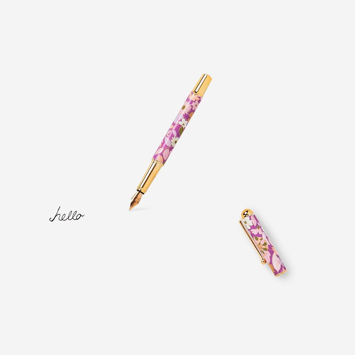 Multicolour Floral Fountain Pen