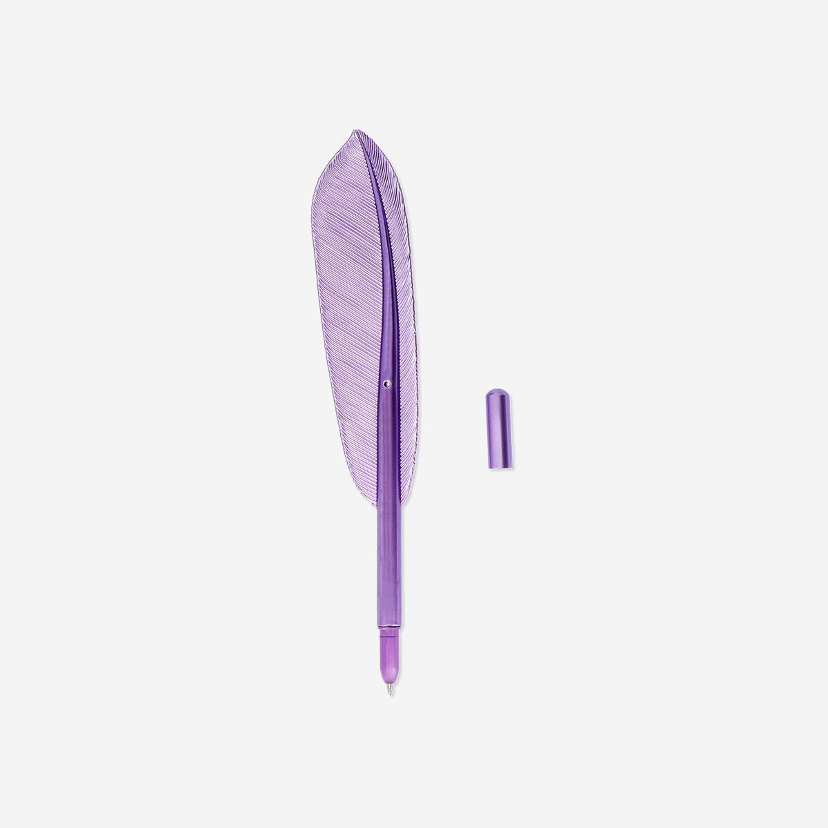 Purple Feather Ballpoint Pen