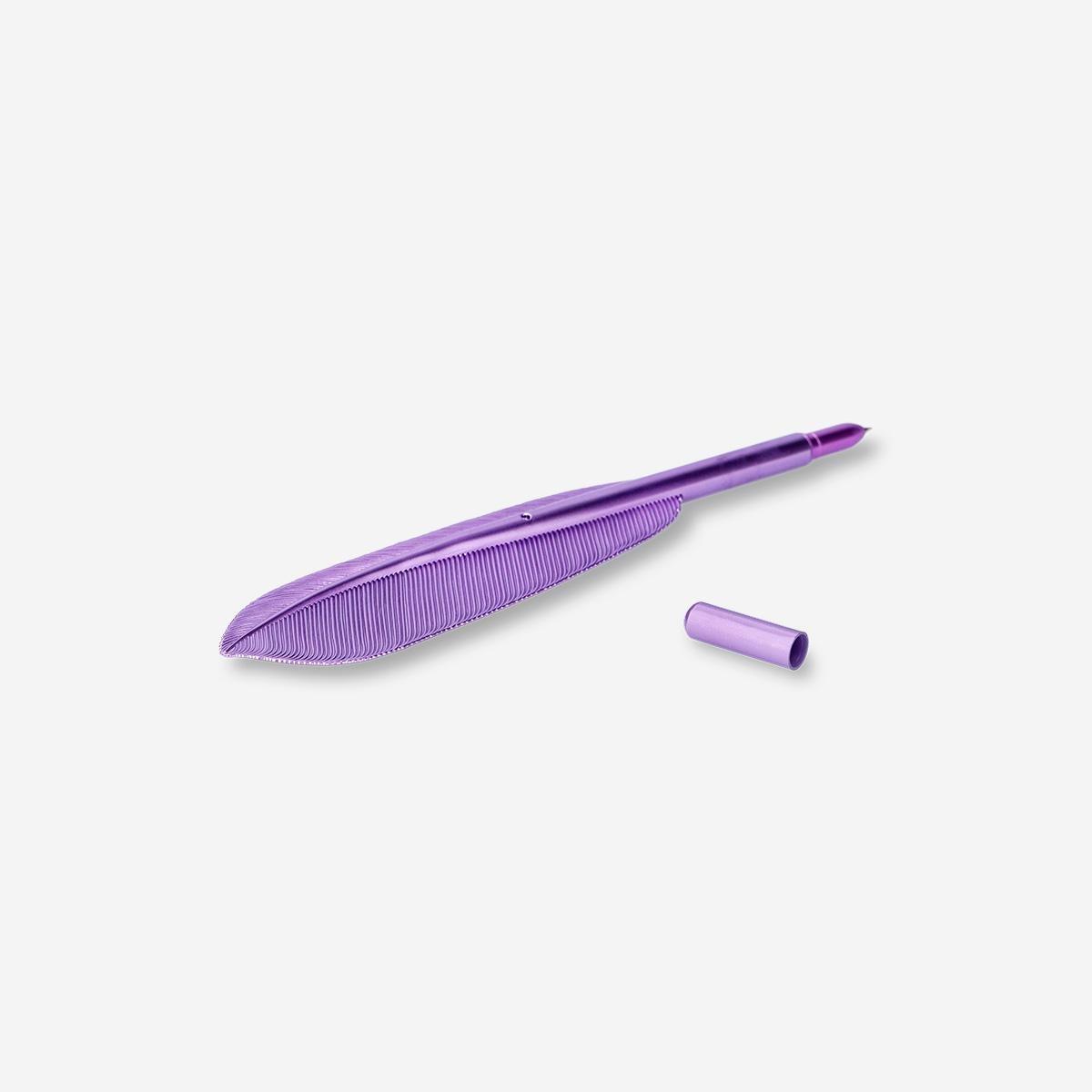 Purple Feather Ballpoint Pen