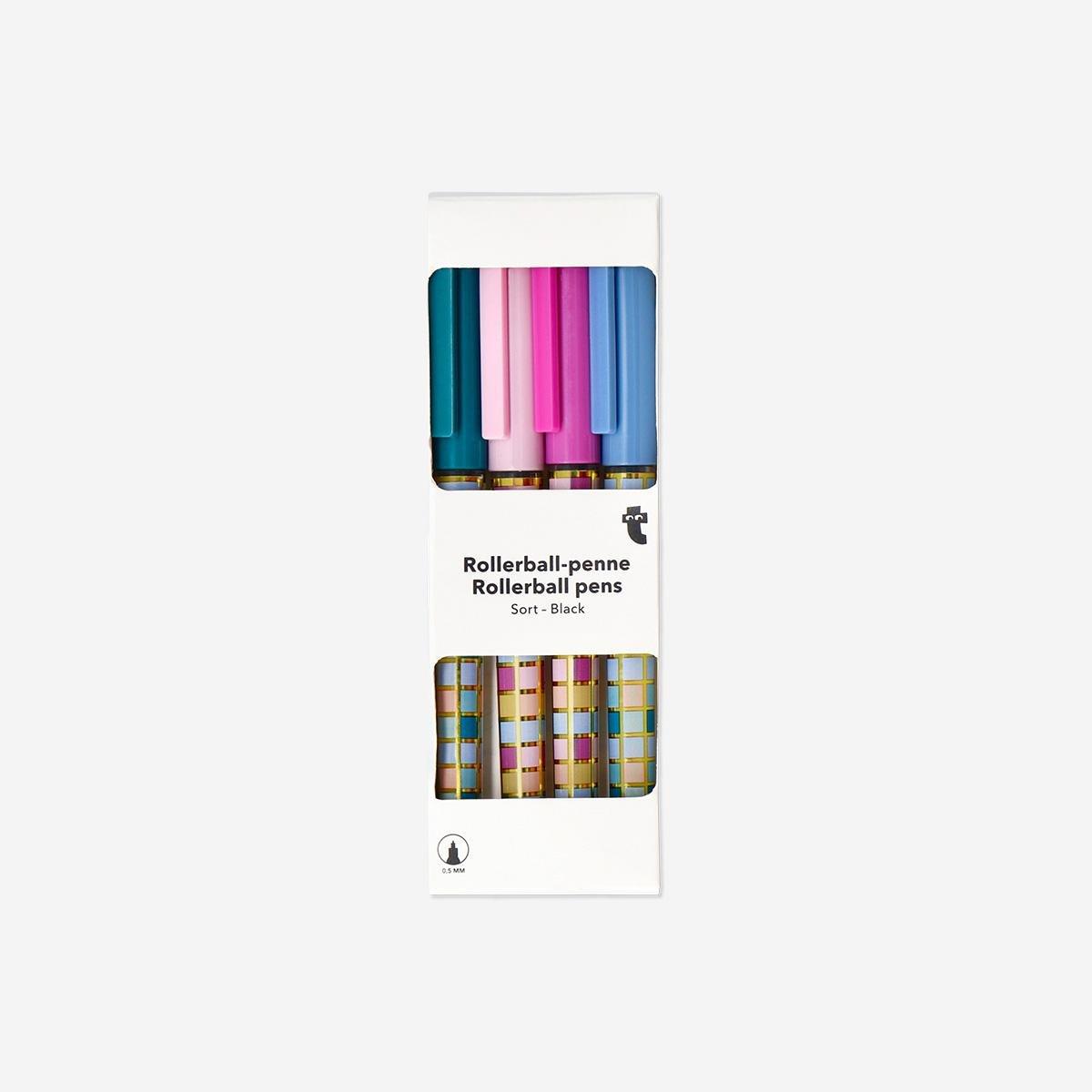 Multicolour Rollerball Pens - 4 Pcs