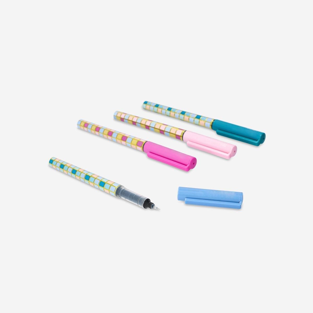 Multicolour Rollerball Pens - 4 Pcs