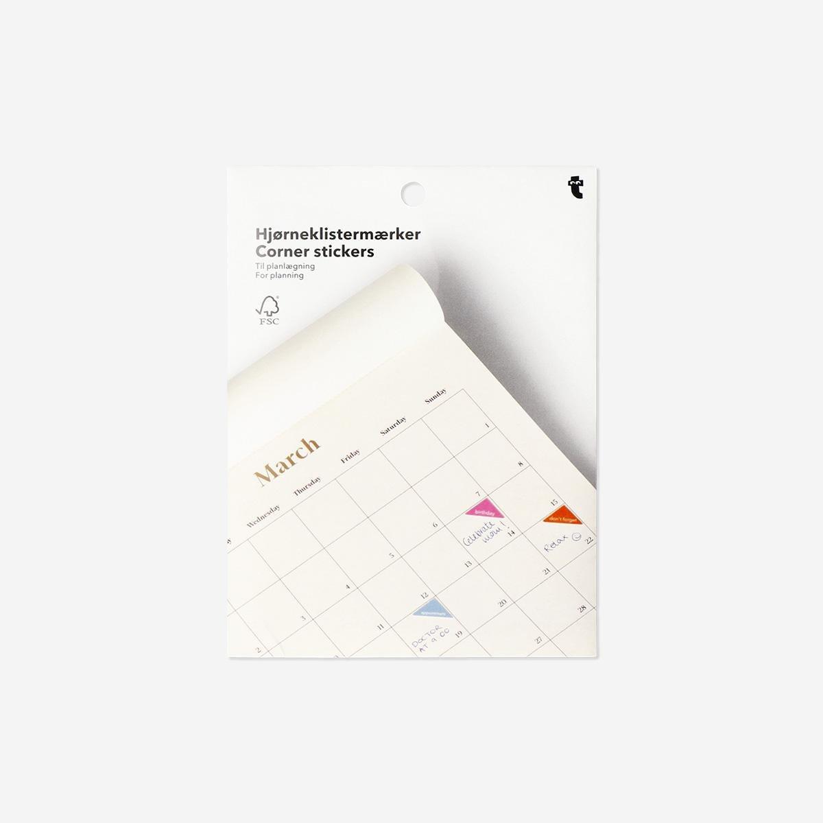 Multicolour Corner Stickers For Planning