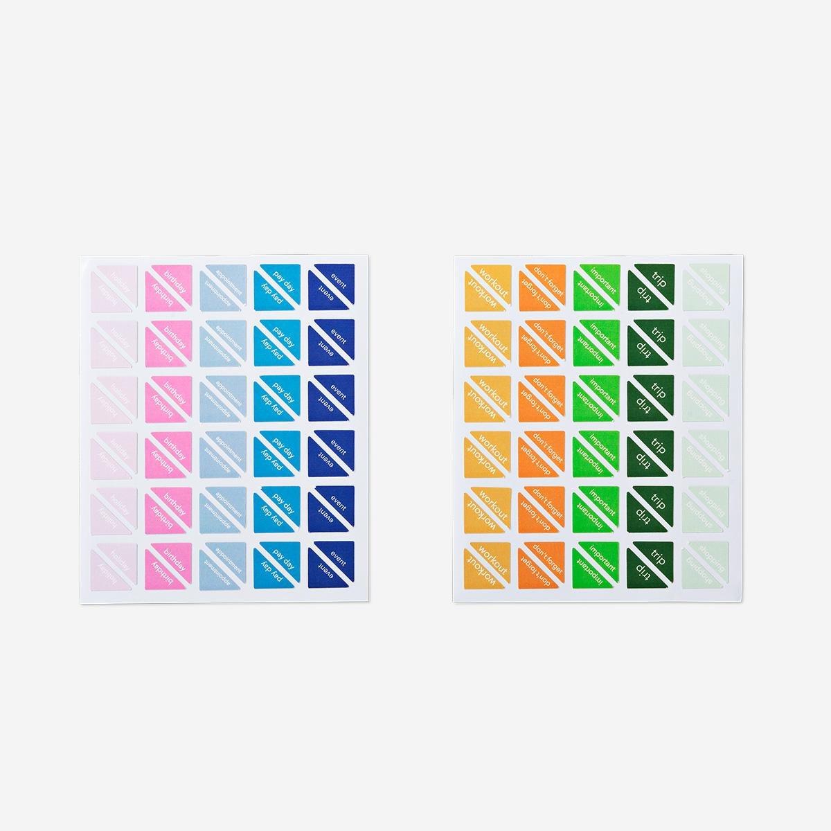 Multicolour Corner Stickers For Planning