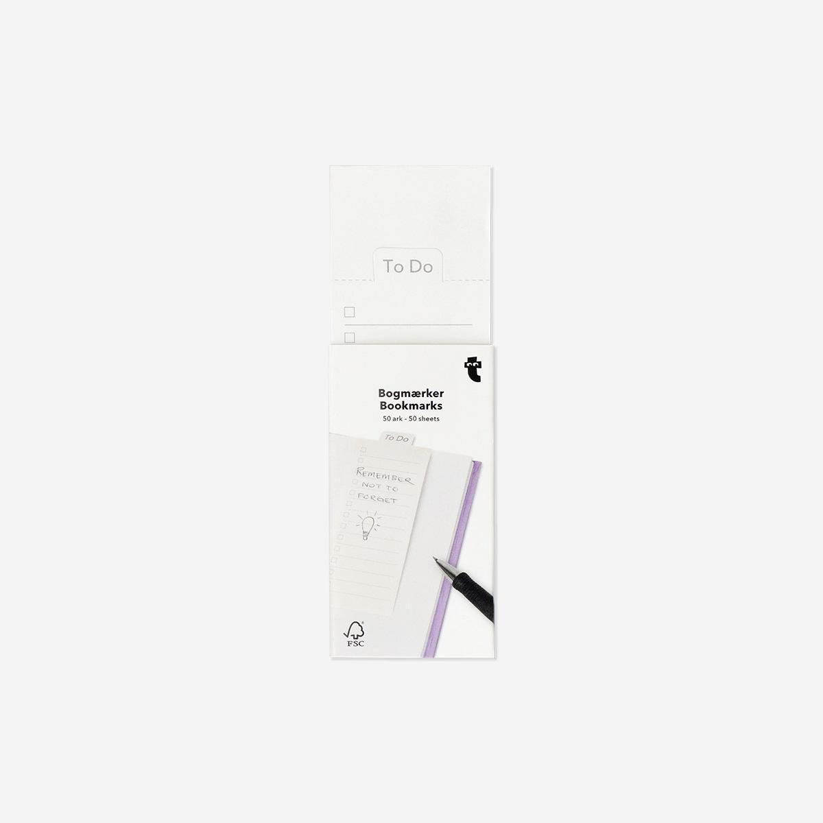 White Paper Note Bookmarks