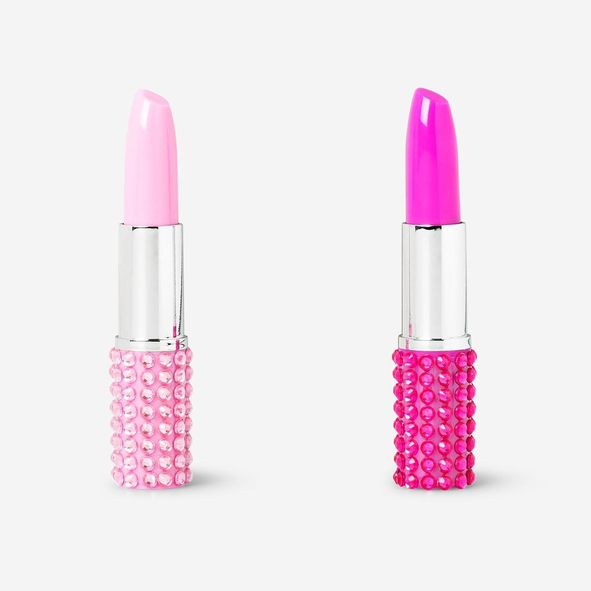 Pink Ballpoint Pens As Lipsticks - 2 Pcs