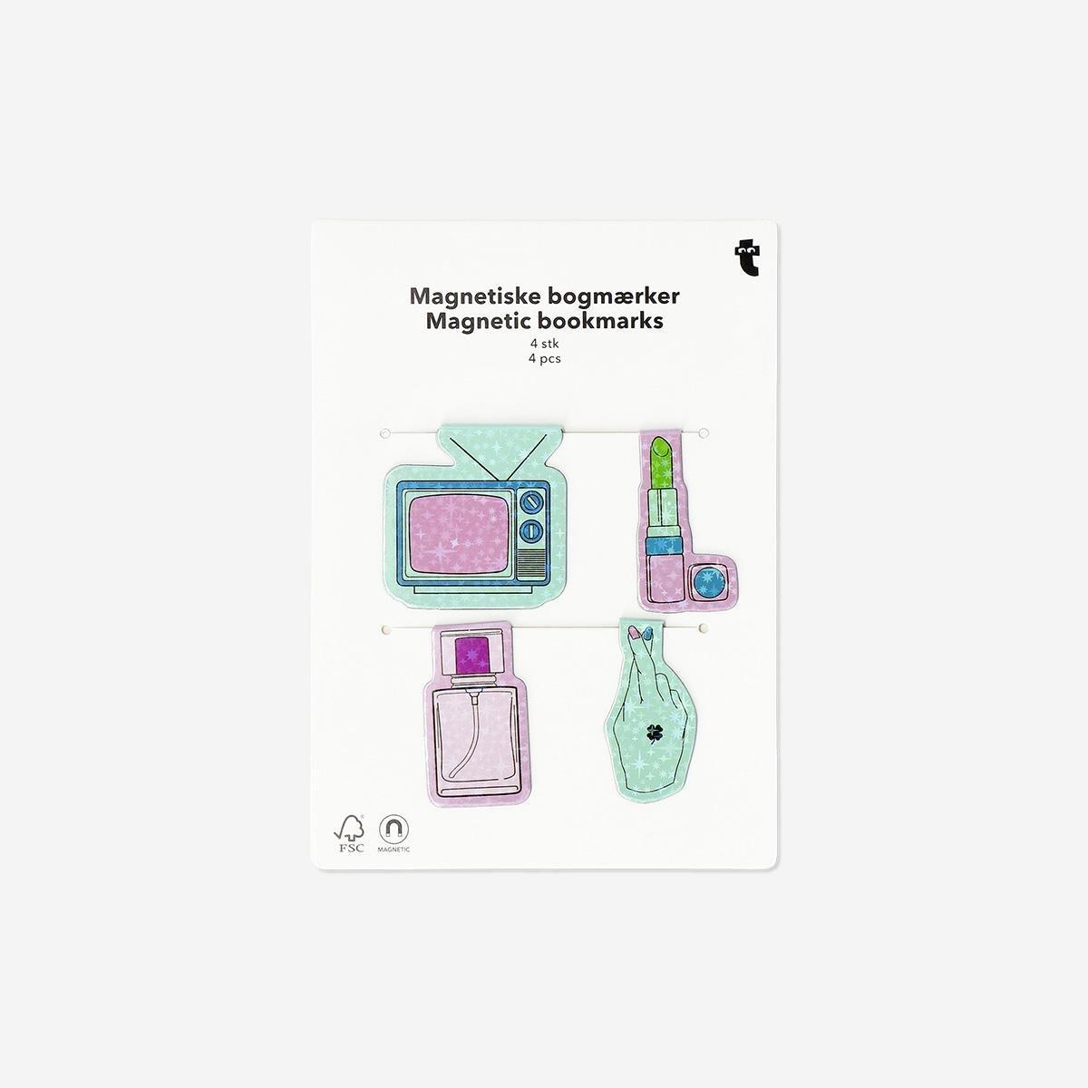 Multicolour Magnetic Bookmarks - 4 Pcs