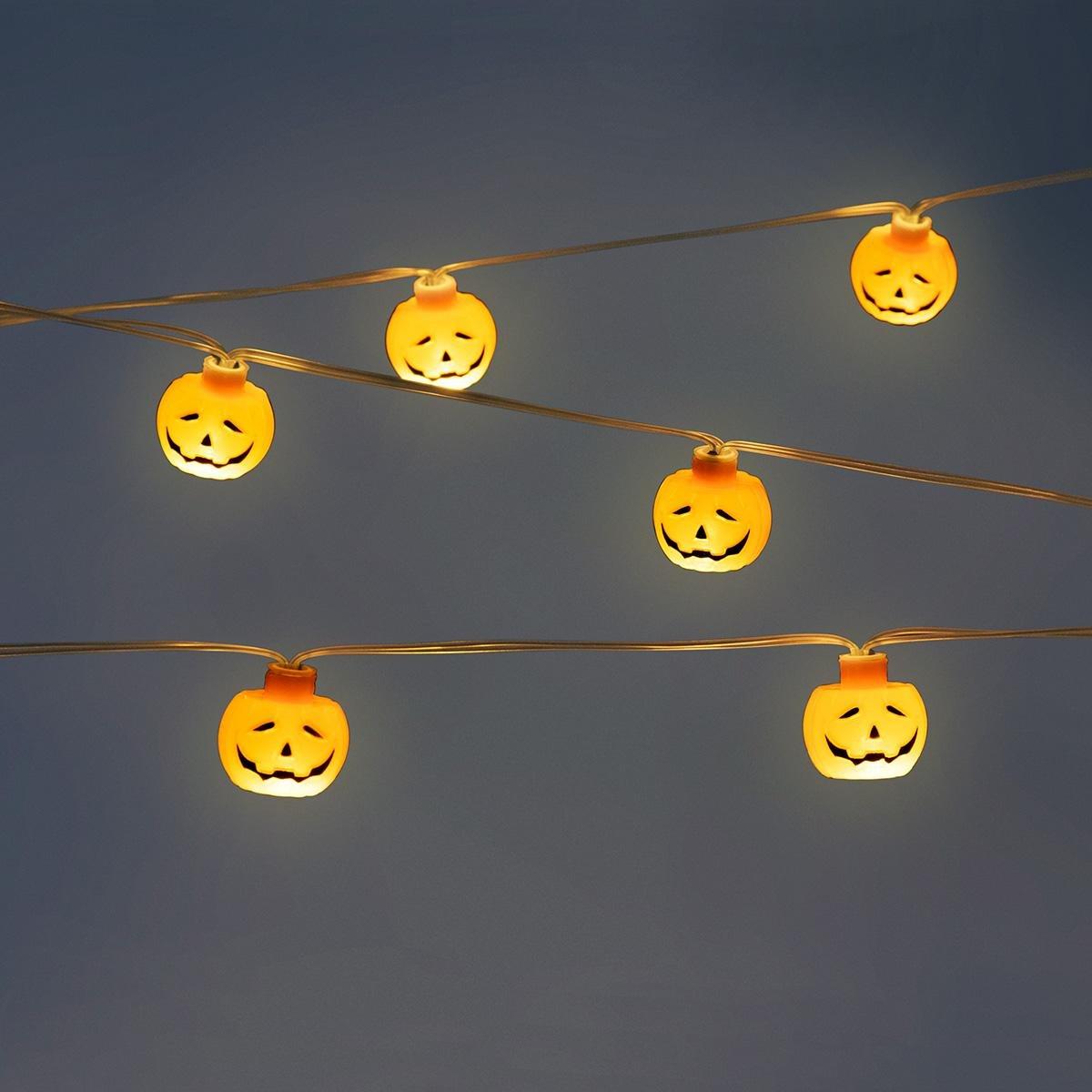 Orange Pumpkins String Lights - 260 Cm