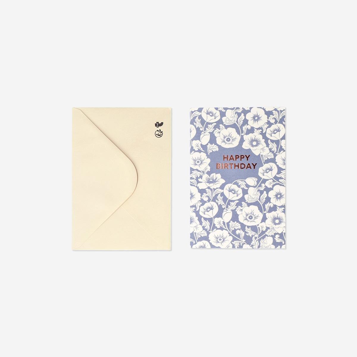 Multicolour Floral Birthday Card