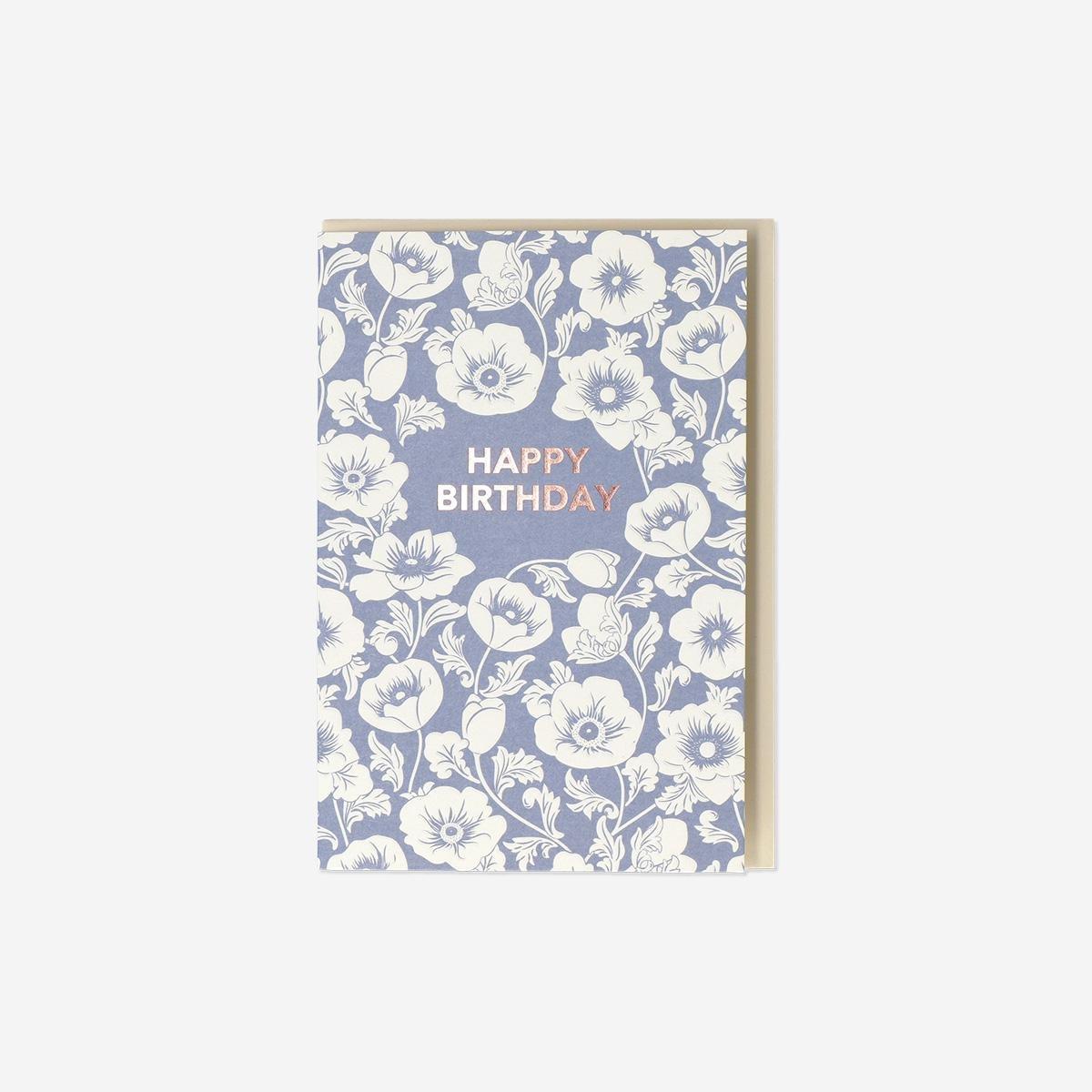 Multicolour Floral Birthday Card